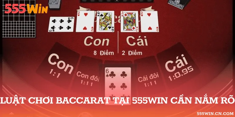 Luật chơi Baccarat tại 555WIN cần nắm rõ